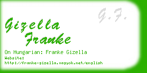 gizella franke business card
